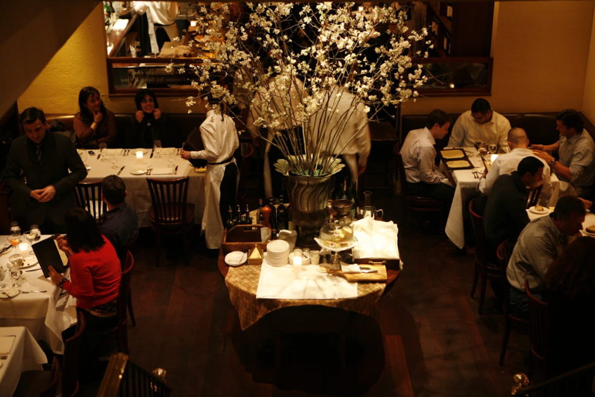 Babbo's main dining room as seen from our second floor